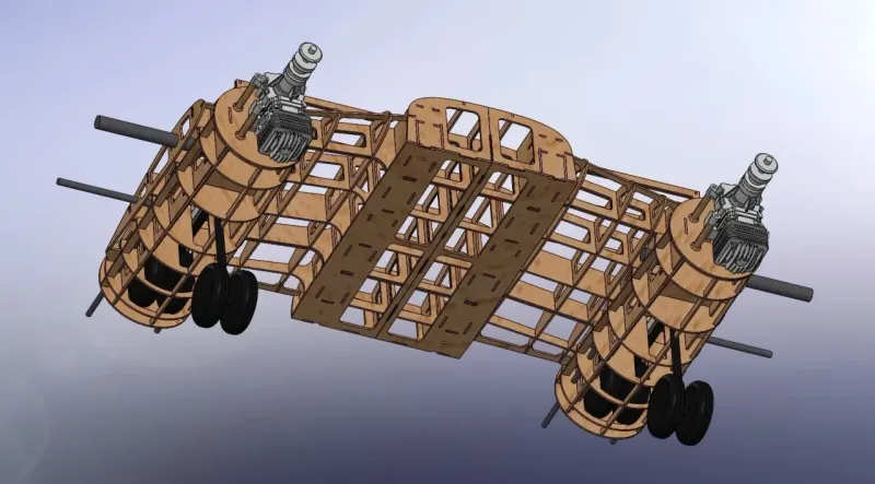 Fairchild C-119 Flying Boxcar 2670 mm Lasercut Baukasten